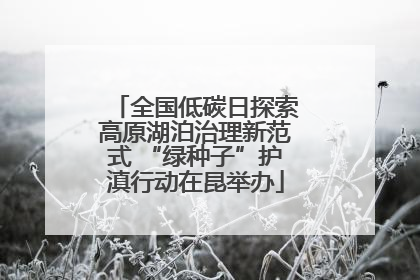 全国低碳日探索高原湖泊治理新范式 “绿种子”护滇行动在昆举办