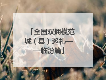 全国双拥模范城（县）巡礼——临汾篇