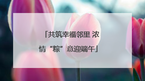 共筑幸福邻里 浓情“粽”意迎端午