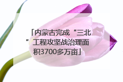 内蒙古完成“三北”工程攻坚战治理面积3700多万亩