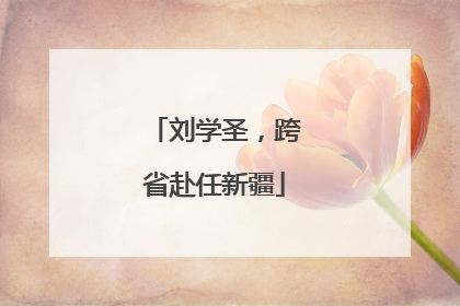 刘学圣，跨省赴任新疆