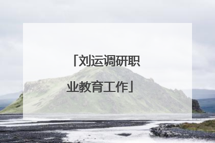 刘运调研职业教育工作