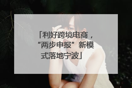 利好跨境电商，“两步申报”新模式落地宁波