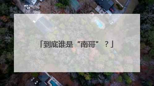 到底谁是“南哥”？