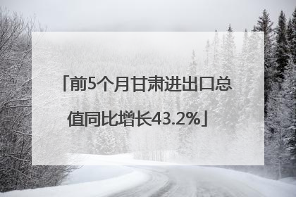 前5个月甘肃进出口总值同比增长43.2%