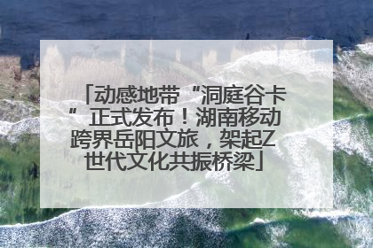 动感地带“洞庭谷卡”正式发布！湖南移动跨界岳阳文旅，架起Z世代文化共振桥梁
