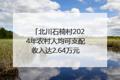 北川石椅村2024年农村人均可支配收入达2.64万元｜新闻发布最前线