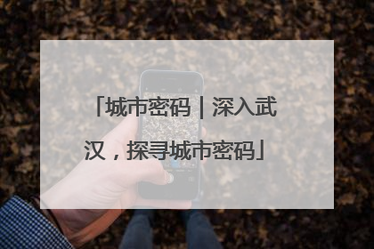 城市密码｜深入武汉，探寻城市密码