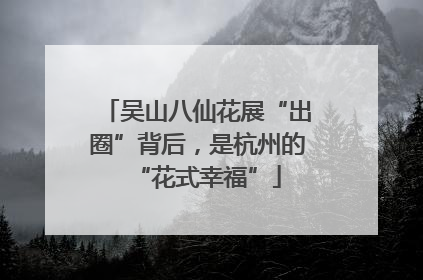 吴山八仙花展“出圈”背后，是杭州的“花式幸福”