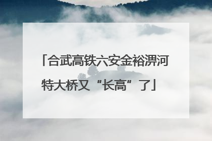 合武高铁六安金裕淠河特大桥又“长高”了