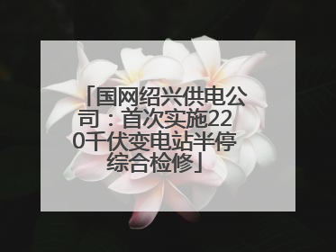 国网绍兴供电公司：首次实施220千伏变电站半停综合检修