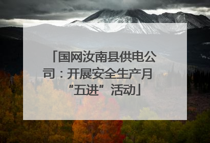 国网汝南县供电公司：开展安全生产月“五进”活动