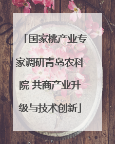 国家桃产业专家调研青岛农科院 共商产业升级与技术创新