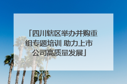 四川辖区举办并购重组专题培训 助力上市公司高质量发展