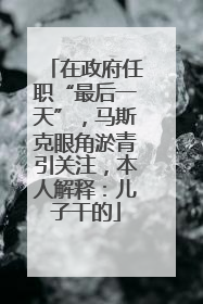 在政府任职“最后一天”，马斯克眼角淤青引关注，本人解释：儿子干的