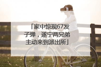 家中惊现67发子弹，遂宁两兄弟主动来到派出所