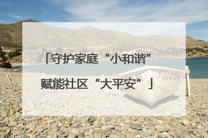 守护家庭“小和谐” 赋能社区“大平安”