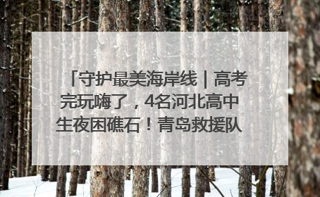 守护最美海岸线｜高考完玩嗨了，4名河北高中生夜困礁石！青岛救援队火速出动救上岸