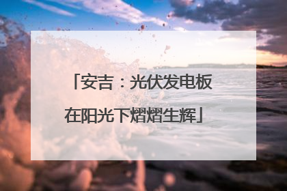 安吉：光伏发电板在阳光下熠熠生辉