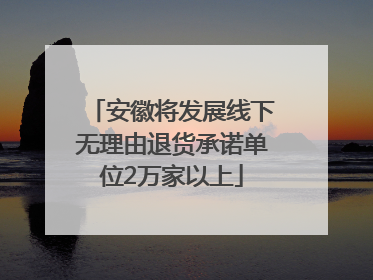 安徽将发展线下无理由退货承诺单位2万家以上