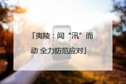 夷陵：闻“汛”而动 全力防范应对