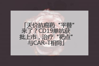 天价抗癌药“平替”来了？CD19单抗获批上市，治疗“靶点”与CAR-T相同
