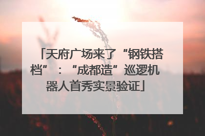 天府广场来了“钢铁搭档”：“成都造”巡逻机器人首秀实景验证