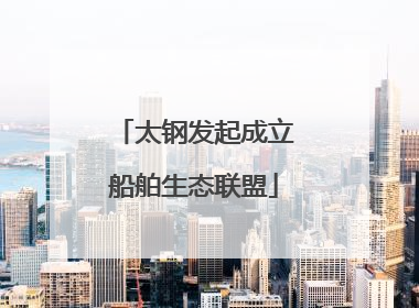 太钢发起成立船舶生态联盟