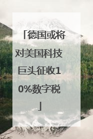 德国或将对美国科技巨头征收10%数字税