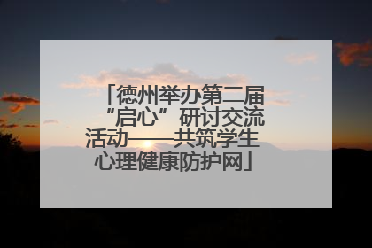 德州举办第二届“启心”研讨交流活动——共筑学生心理健康防护网