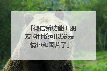 微信新功能！朋友圈评论可以发表情包和图片了