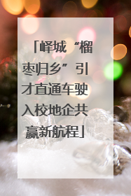 峄城“榴枣归乡”引才直通车驶入校地企共赢新航程