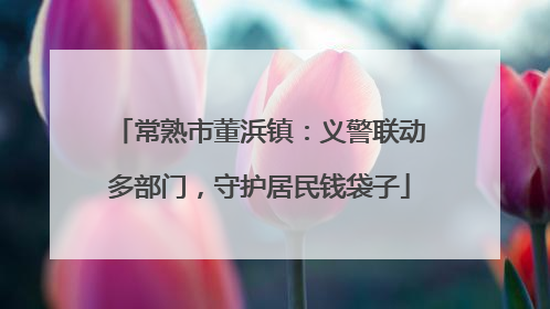 常熟市董浜镇：义警联动多部门，守护居民钱袋子