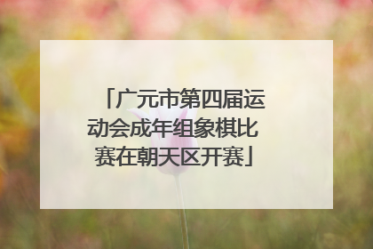 广元市第四届运动会成年组象棋比赛在朝天区开赛
