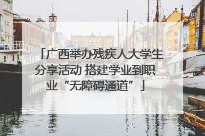 广西举办残疾人大学生分享活动 搭建学业到职业“无障碍通道”