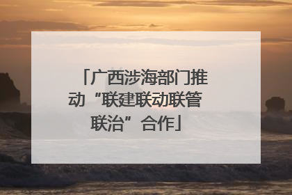广西涉海部门推动“联建联动联管联治”合作