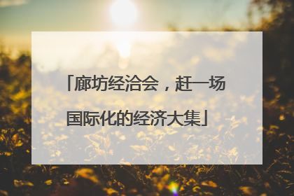 廊坊经洽会，赶一场国际化的经济大集