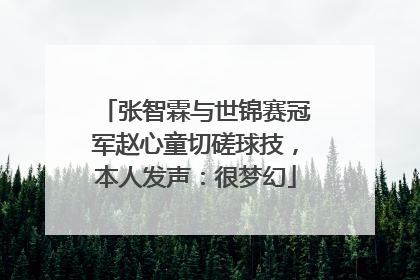 张智霖与世锦赛冠军赵心童切磋球技，本人发声：很梦幻