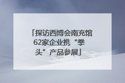 探访西博会南充馆 62家企业携“拳头”产品参展