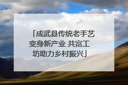 成武县传统老手艺变身新产业 共富工坊助力乡村振兴