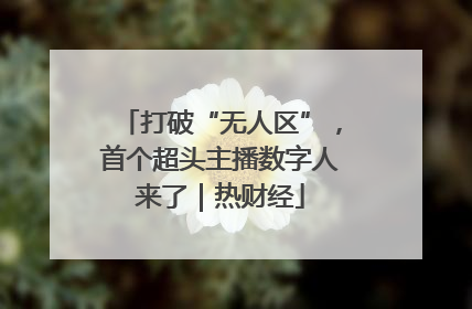打破“无人区”，首个超头主播数字人来了｜热财经