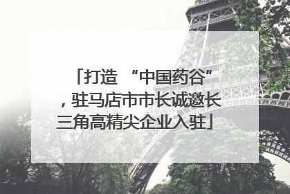 打造 “中国药谷”，驻马店市市长诚邀长三角高精尖企业入驻