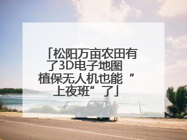 松阳万亩农田有了3D电子地图 植保无人机也能“上夜班”了