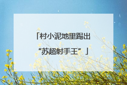 村小泥地里踢出“苏超射手王”