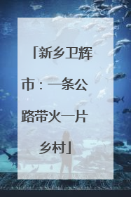 新乡卫辉市：一条公路带火一片乡村