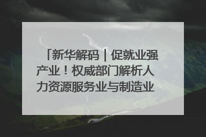 新华解码｜促就业强产业！权威部门解析人力资源服务业与制造业融合发展试点