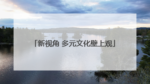 新视角 多元文化壁上观