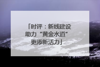 时评：新线建设助力“黄金水道”更添新活力