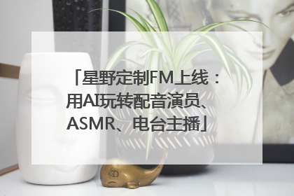 星野定制FM上线：用AI玩转配音演员、ASMR、电台主播