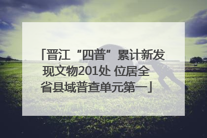 晋江“四普”累计新发现文物201处 位居全省县域普查单元第一